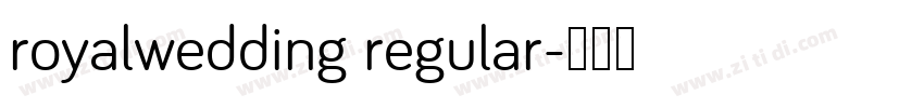royalwedding regular字体转换
